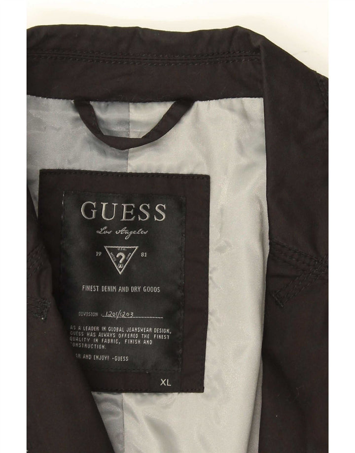 Jachetă pentru bărbați Guess cu 1 nasture, UK 42 XL, bumbac negru
