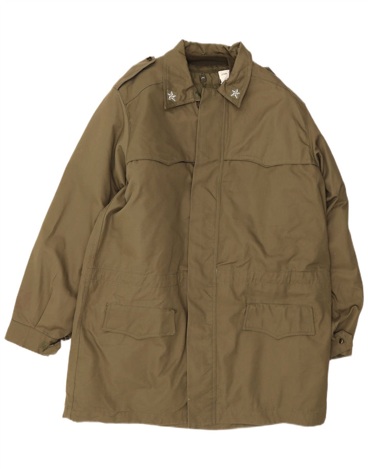 Jachetă militară vintage pentru bărbați IT 54 2XL Kaki Poliamidă