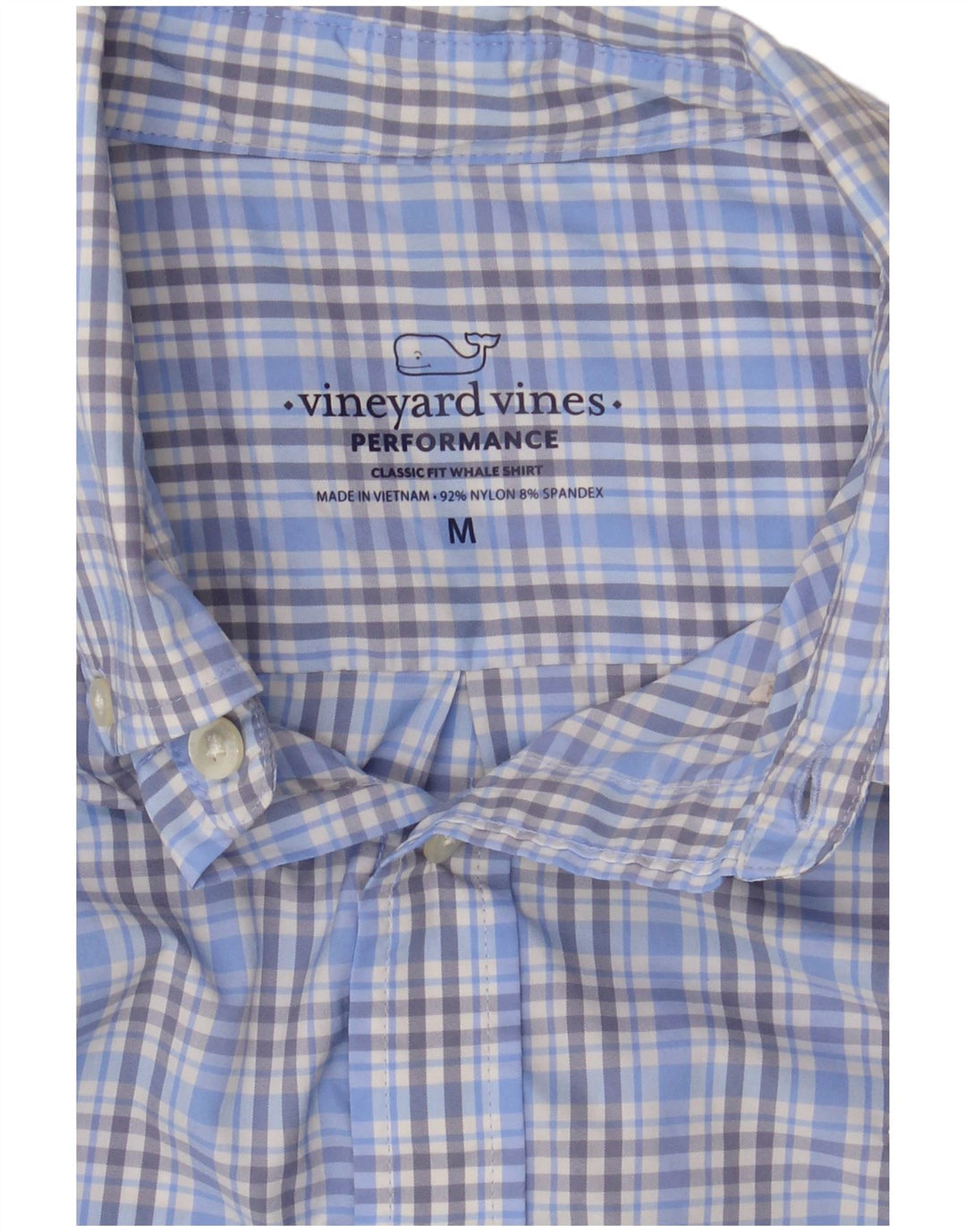 Cămașă pentru bărbați Vineyard Vines Classic Fit Nailon cu carouri albastre medii