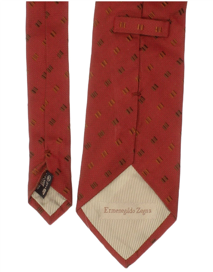 Ermenegildo Zegna Cravata Barbati Marime Unia Rosie Geometrica Matase Clasica