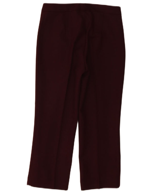 Pantaloni capri drepti pentru femei Stefanel IT 40 Small W26 L21 Burgundy