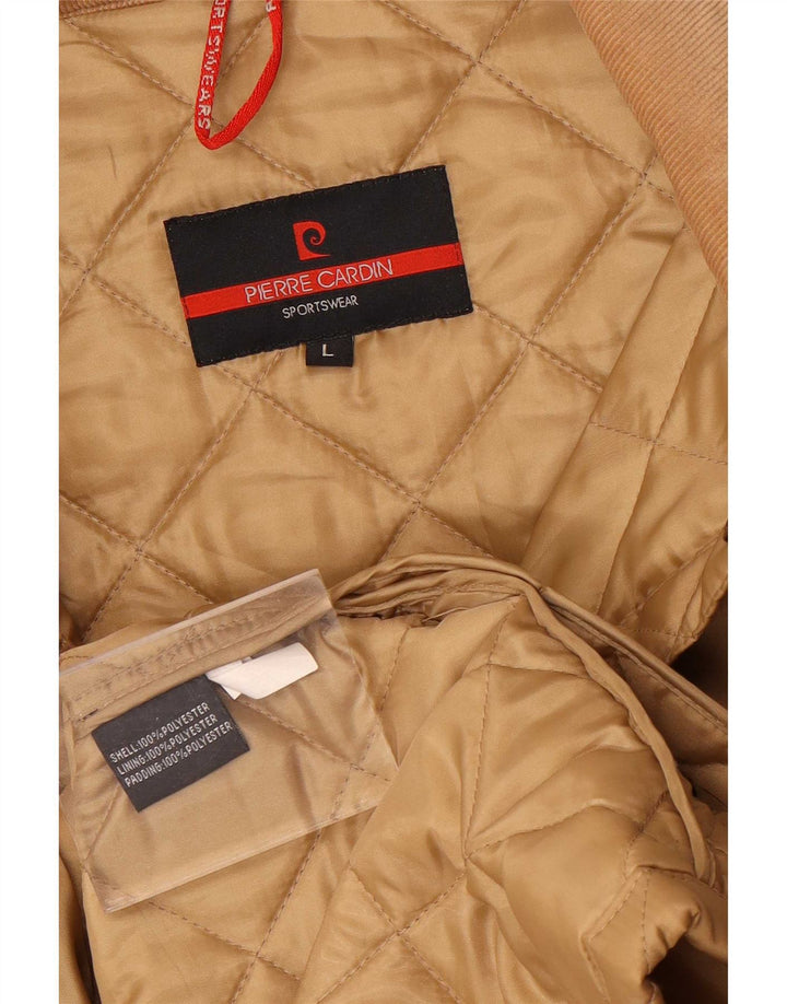 Jachetă matlasată pentru bărbați Pierre Cardin UK 40 mare, bej, poliester