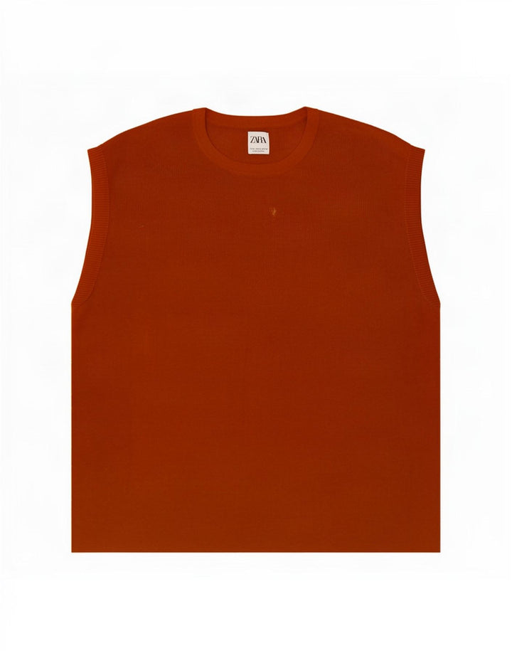 Vestă pentru bărbați Zara XL bumbac portocaliu