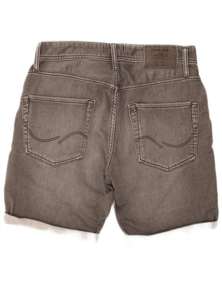 JACK & JONES Mens Regular Fit Denim Shorts W29 Small Grey