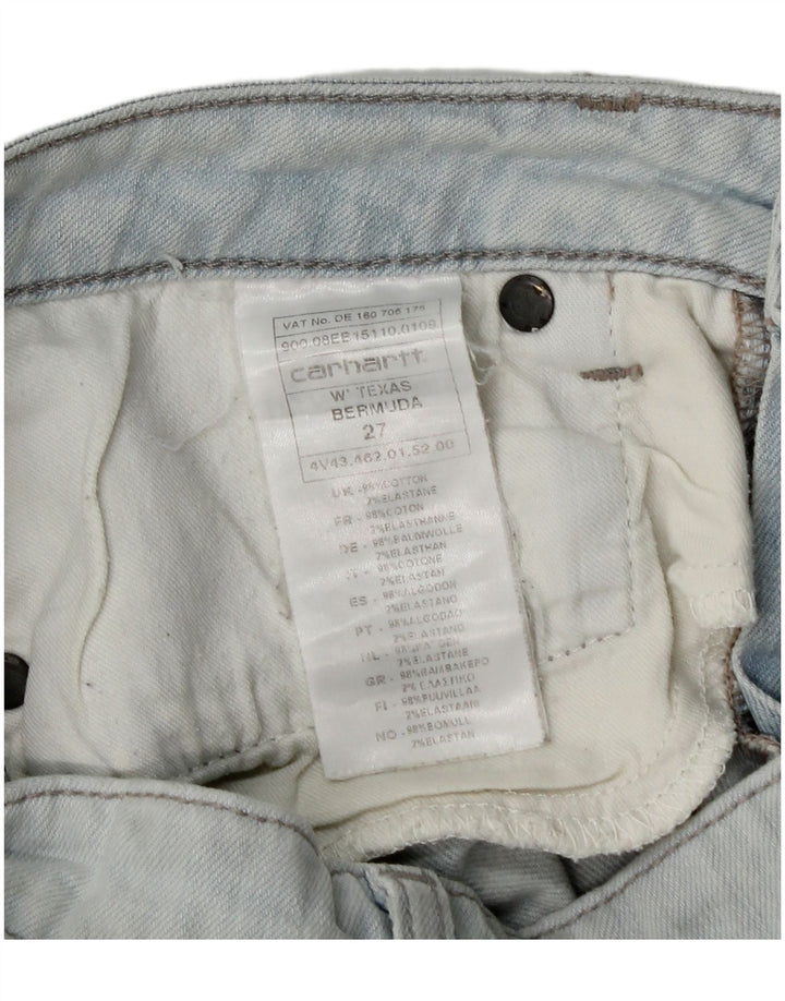 Bermude denim pentru femei CARHARTT W27 Bumbac albastru mic