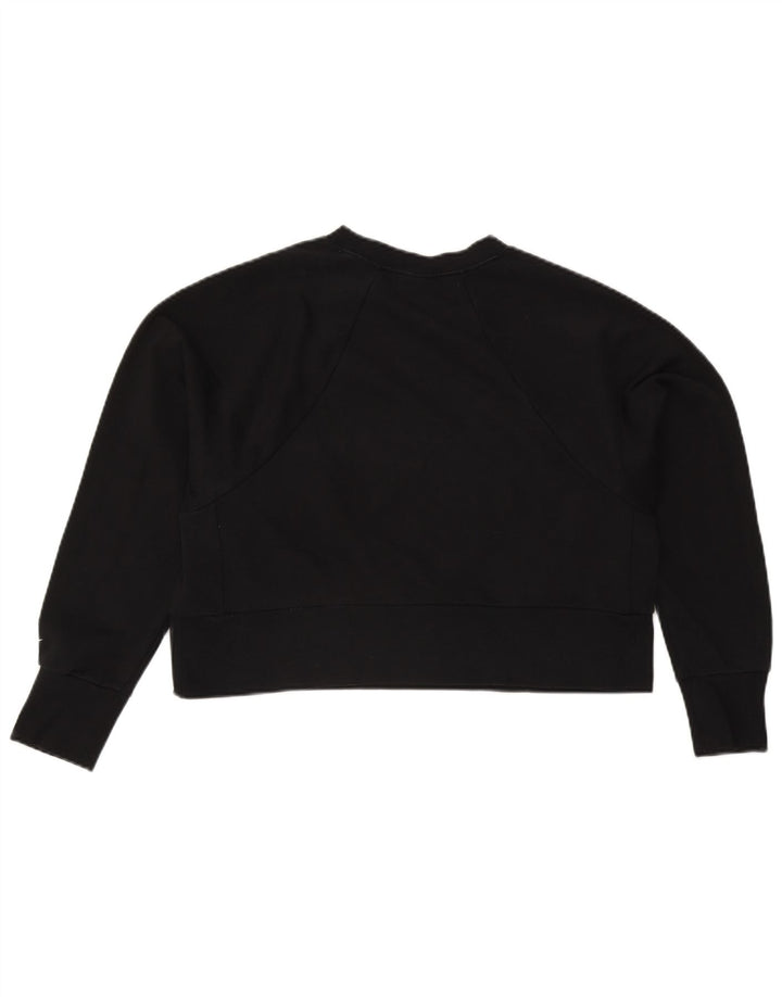 Pulover Nike Crop Graphic pentru femei UK 14 Poliester mediu negru