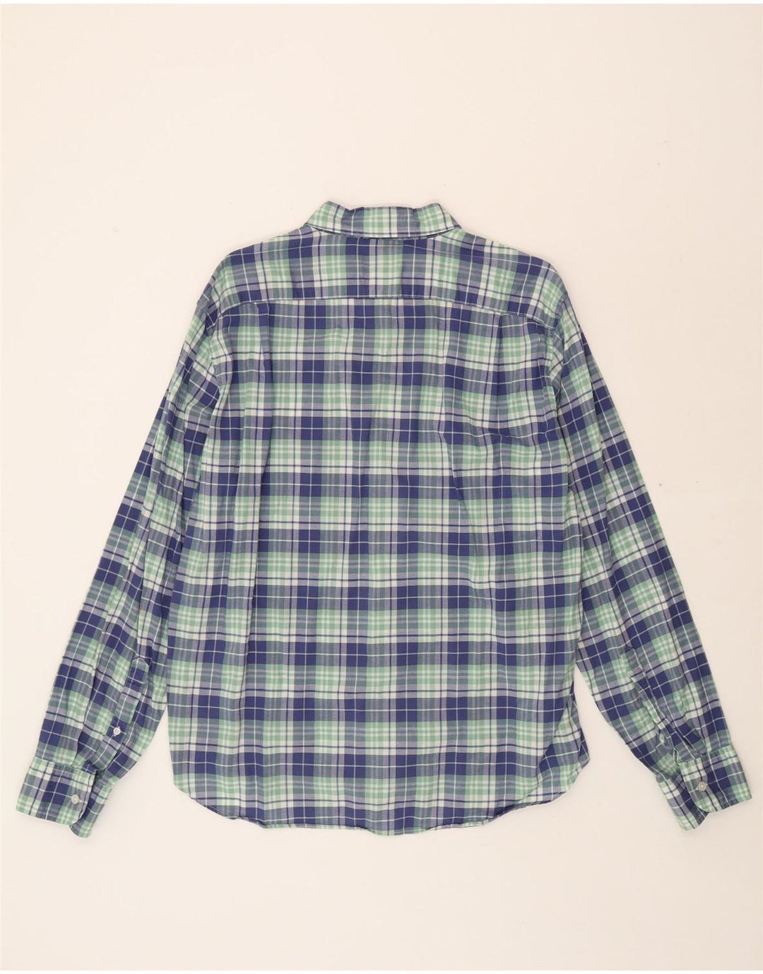 J. CREW Mens Slim Shirt XL Blue Check Cotton Vintage J. Crew and Second-Hand J. Crew from Messina Hembry 