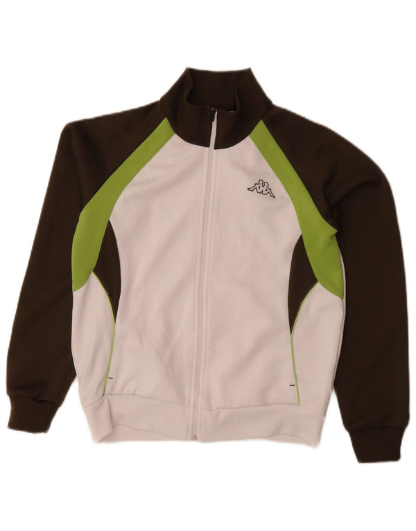 Jachetă de trening Kappa pentru femei UK 14 Medium White Colorblock Poliester