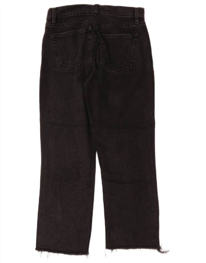 Blugi drepți de damă vintage W30 L25 bumbac negru