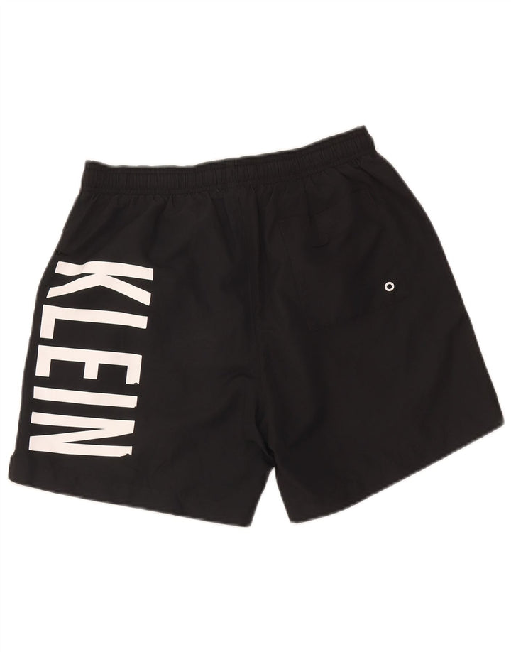 Pantaloni scurți de înot grafic Calvin Klein pentru bărbați, poliester negru mic