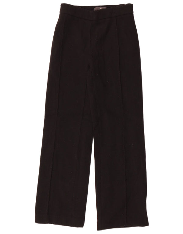 Pantaloni casual de damă vintage cu picioare largi IT 40 Small W26 L30 Negru