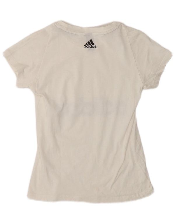 Tricou grafic Adidas pentru femei Top UK 10 Small White