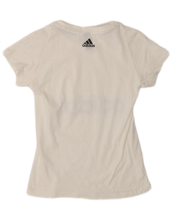 Tricou grafic Adidas pentru femei Top UK 10 Small White
