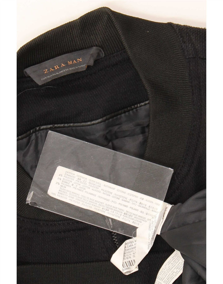Bomber pentru bărbați Zara UK 42 XL Poliester negru
