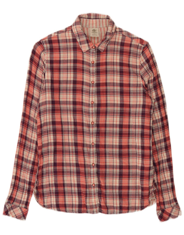 Cămașă Timberland Femei Regular Fit UK 10 Small Red Check Bumbac