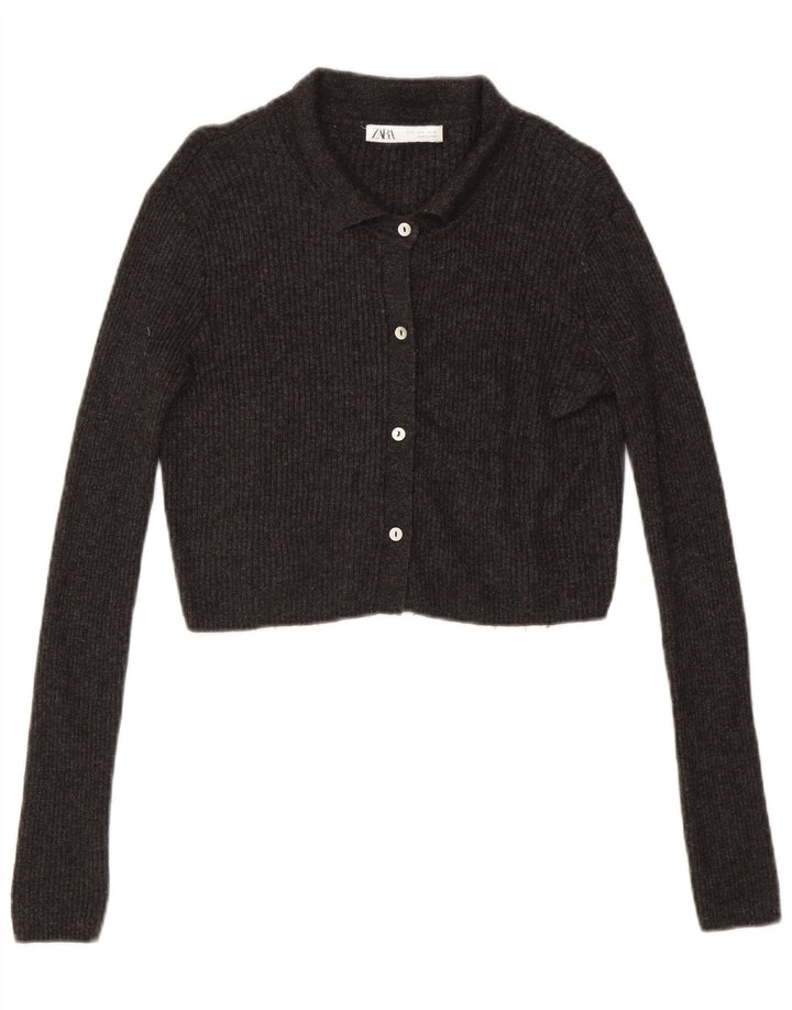 Pulover cardigan pentru femei Zara UK 10 Mic Gri