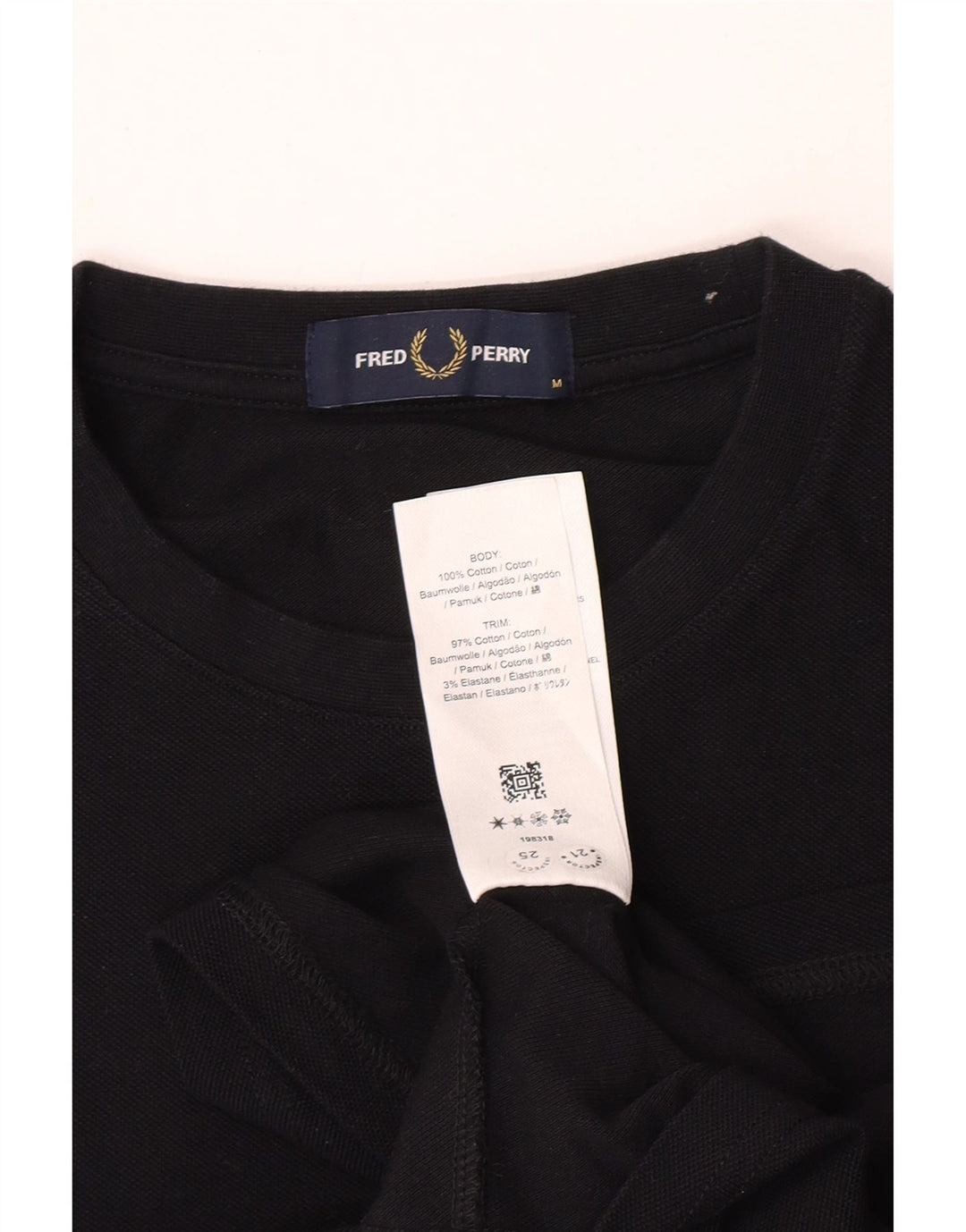 Tricou Fred Perry pentru bărbați Top mediu negru din bumbac color bloc