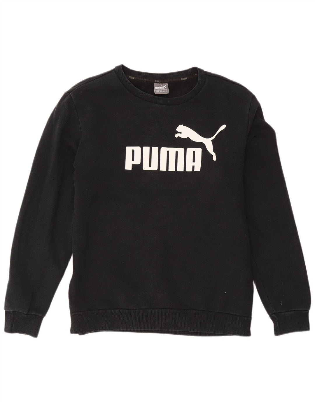 Pulover grafic pentru bărbați Puma, bumbac mediu negru