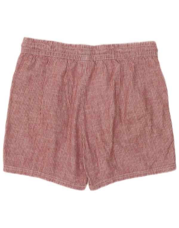 Pantaloni scurti casual pentru femei Little Kathmandu UK 12 Medium W32 Red Pinstripe Hemp