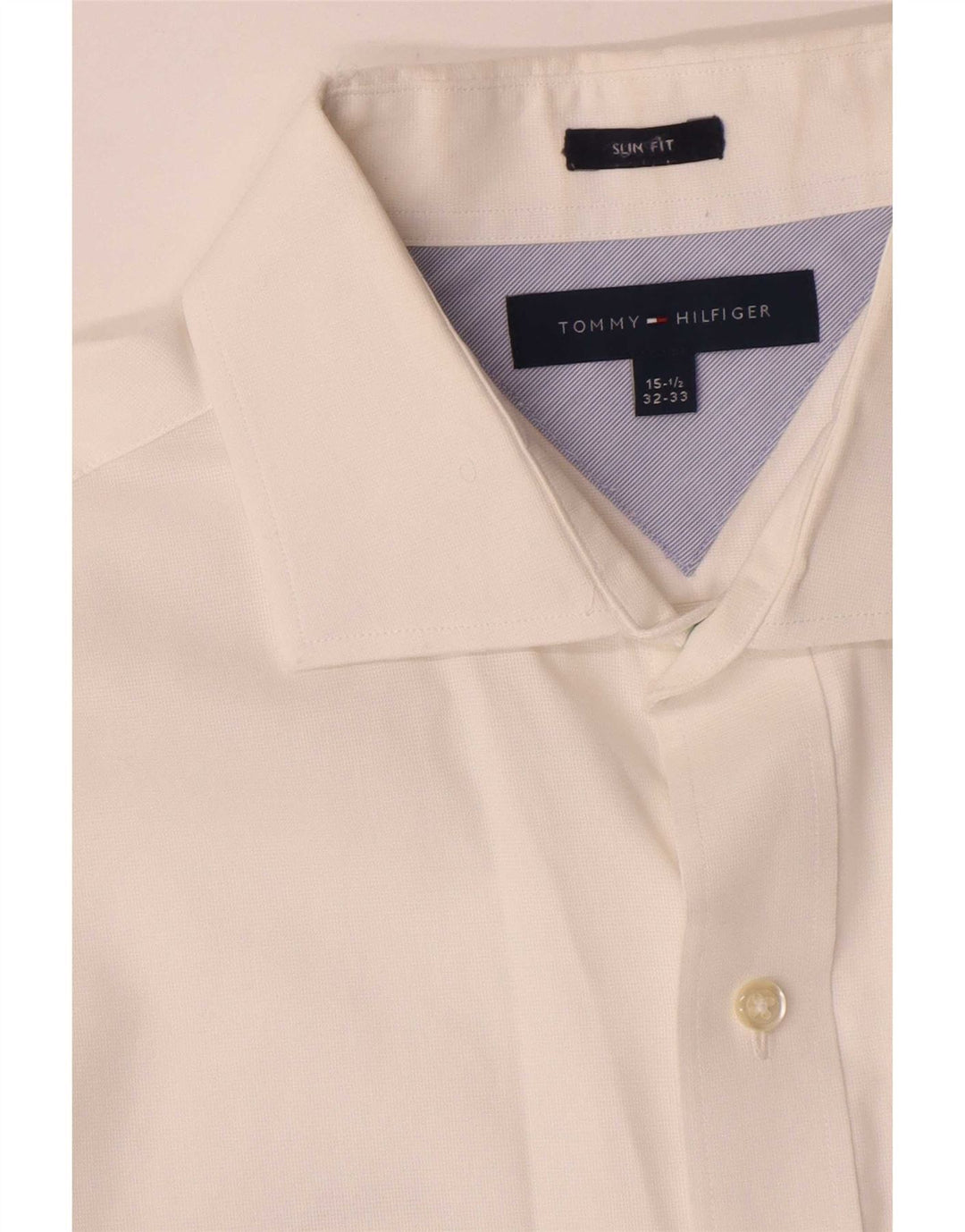 Cămașă pentru bărbați Tommy Hilfiger Slim Fit Mărimea 15 1/2 Medium Alb