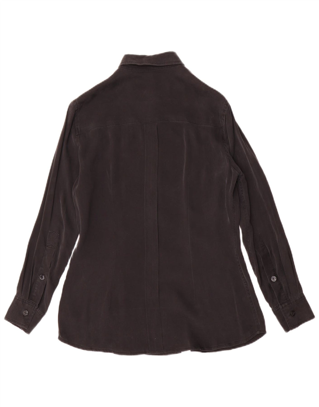 Bluză cămașă vintage pentru femei UK 12 Medium Black
