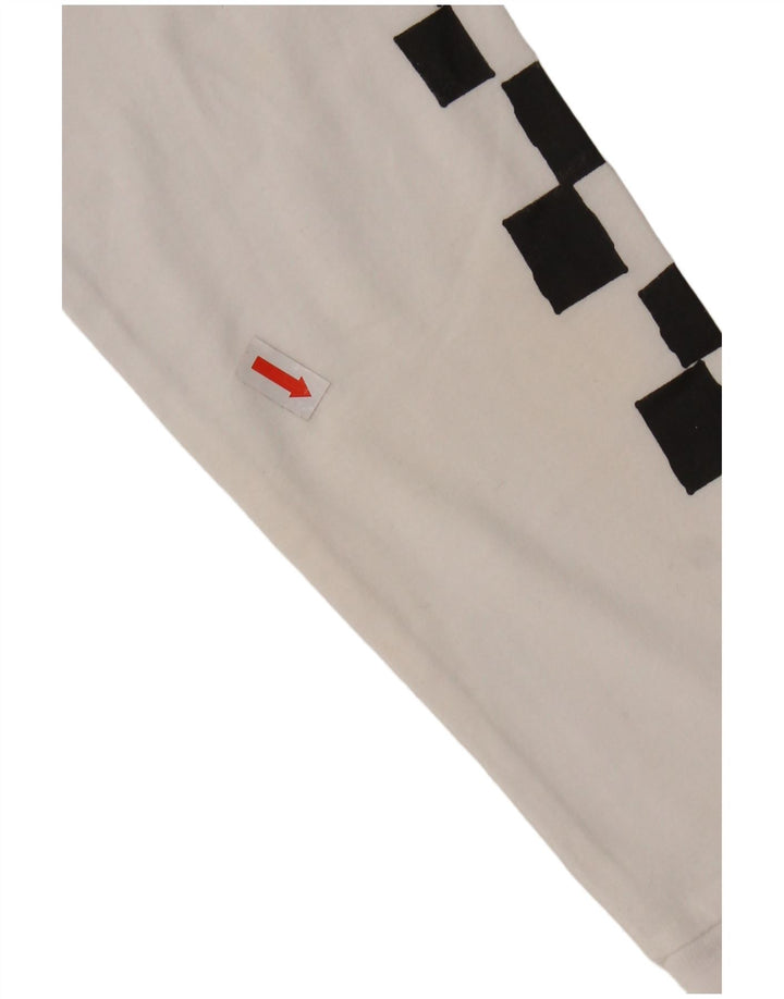 VANS Crop Graphic Top pentru femei cu mânecă lungă UK 6 XS Alb