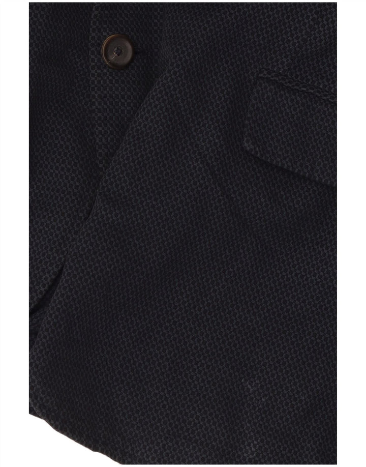 Massimo Dutti Jachetă pentru bărbați cu 2 nasturi EU 52, mare, bleumarin, geometrică