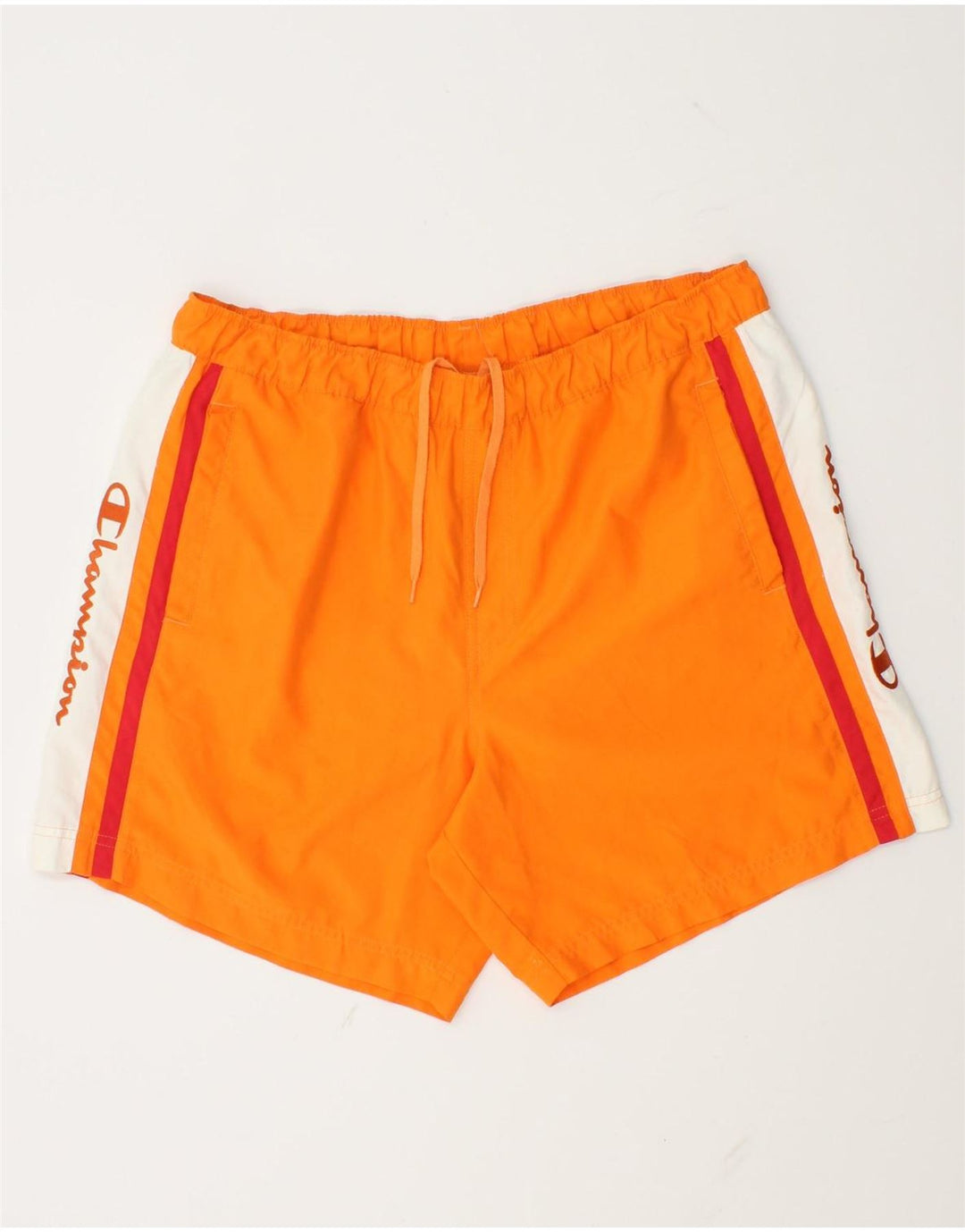 Pantaloni scurți de înot grafic pentru bărbați Champion, mari, portocalii, din poliester