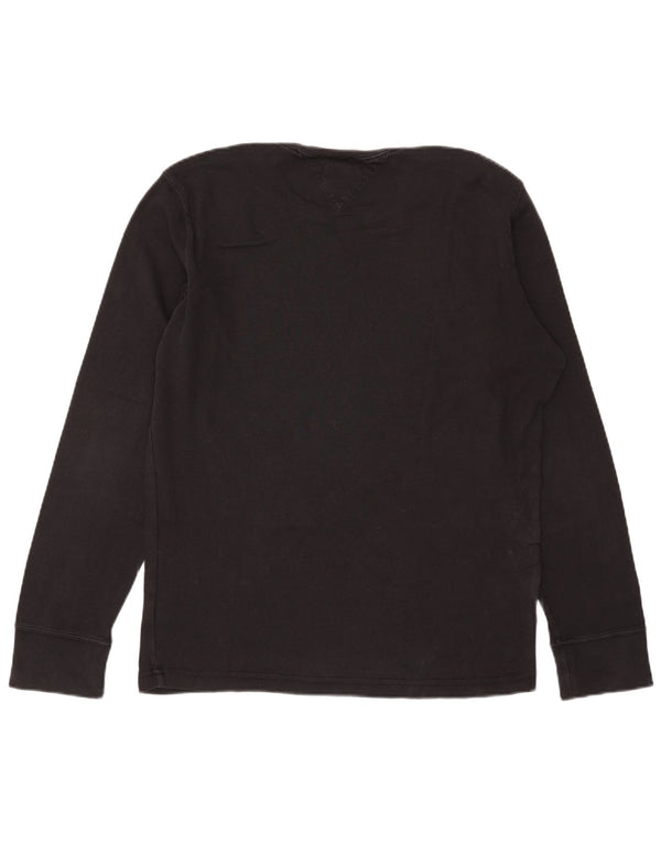 Top pentru bărbați Tommy Hilfiger cu mânecă lungă, mare, negru, bumbac