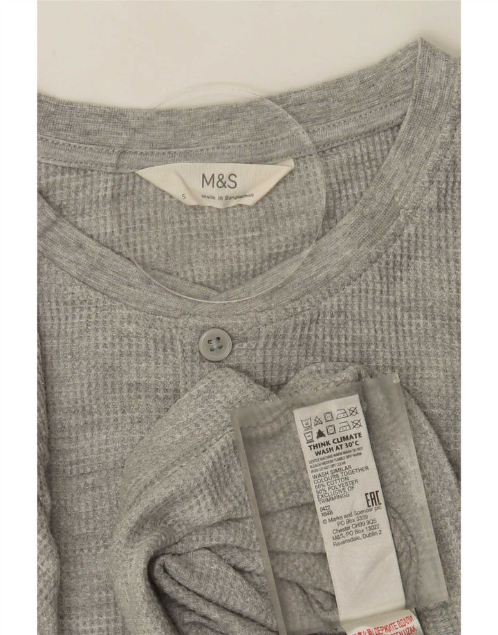 Marks & Spencer Top pentru bărbați cu mânecă lungă din bumbac gri mic