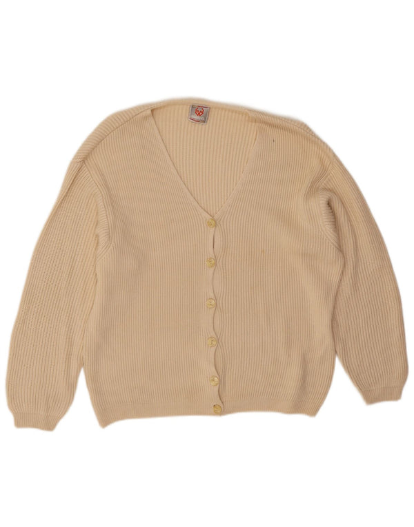 Pulover cardigan supradimensionat pentru femei Stefanel UK 14 Medium Beige Viscose