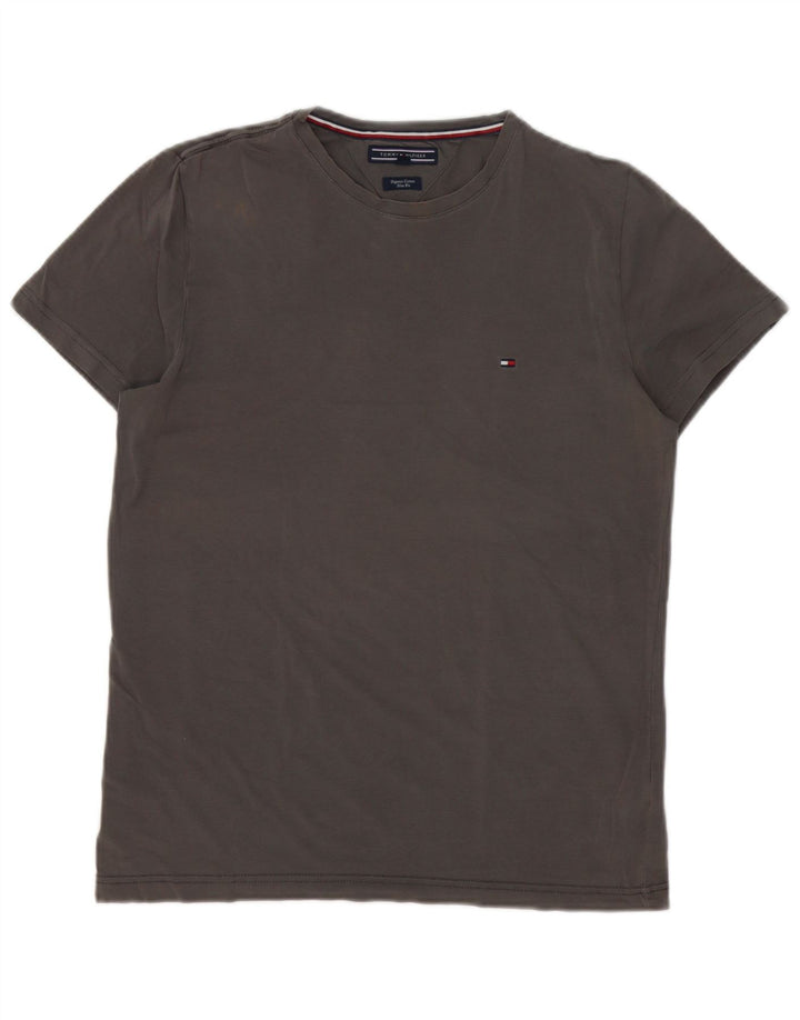 Tricou pentru bărbați Tommy Hilfiger Slim Fit Top din bumbac gri mediu