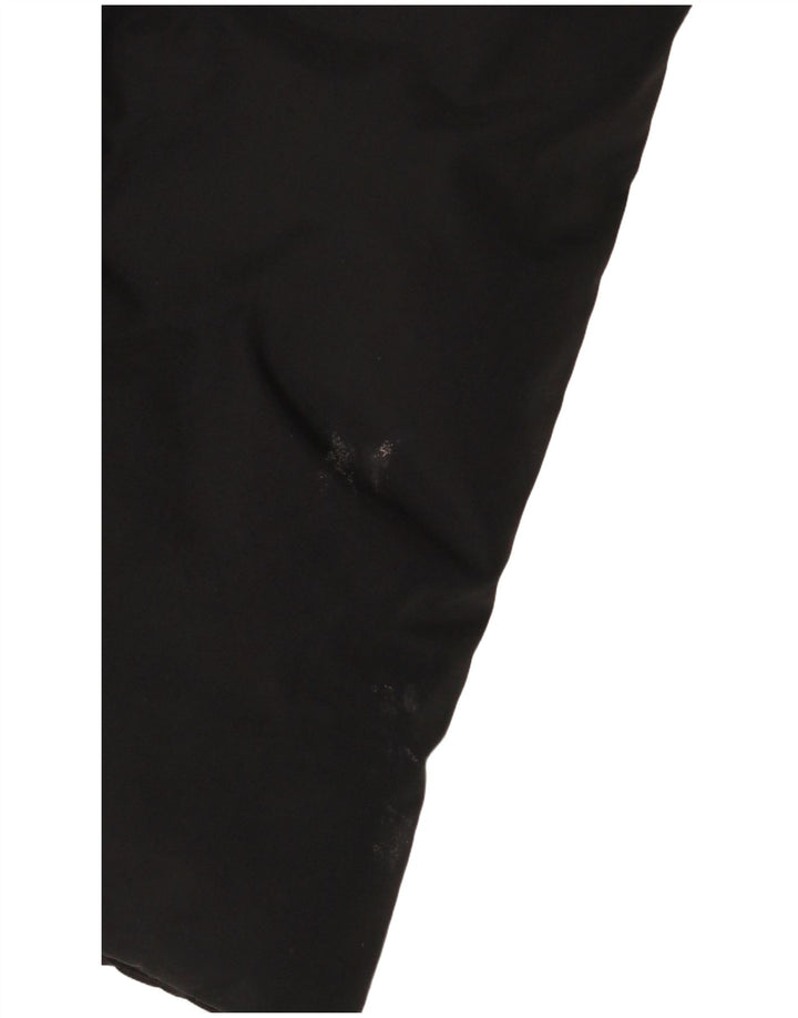 ZARA Jachetă Sherpa Windbreaker cu glugă pentru femei UK 14 Poliester mediu negru