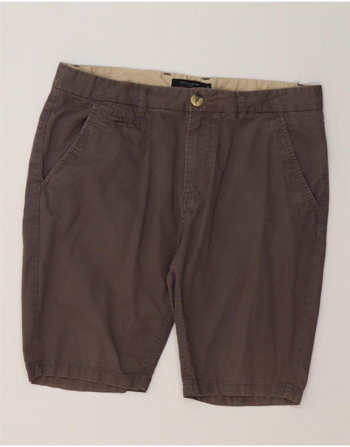 Pantaloni scurți chino Pierre Cardin pentru bărbați, medii W36, bumbac gri