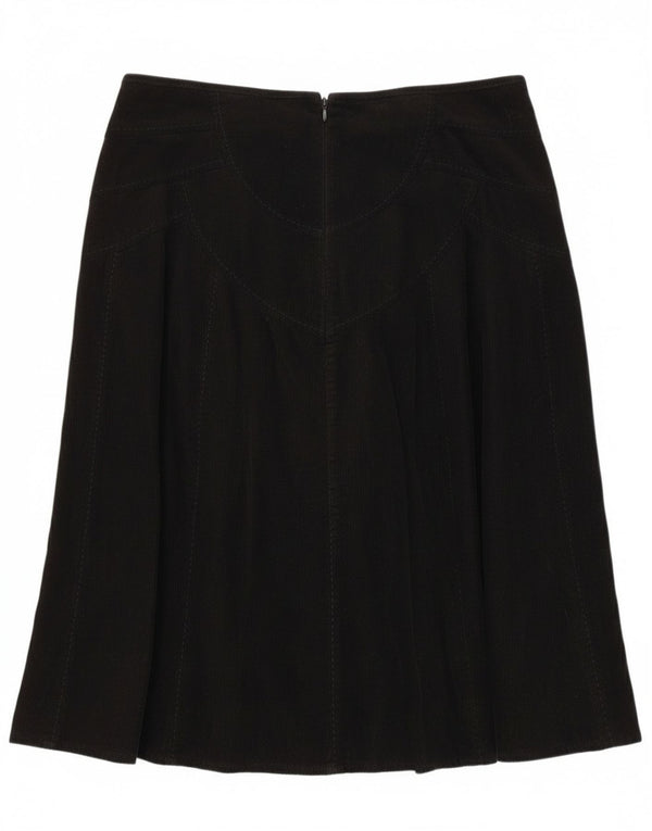 Fusta din velur pentru femei Monsoon UK 14 Large W34 Bumbac negru