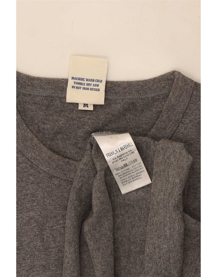 Tricou pentru bărbați Franklin & Marshall Top din bumbac gri mediu