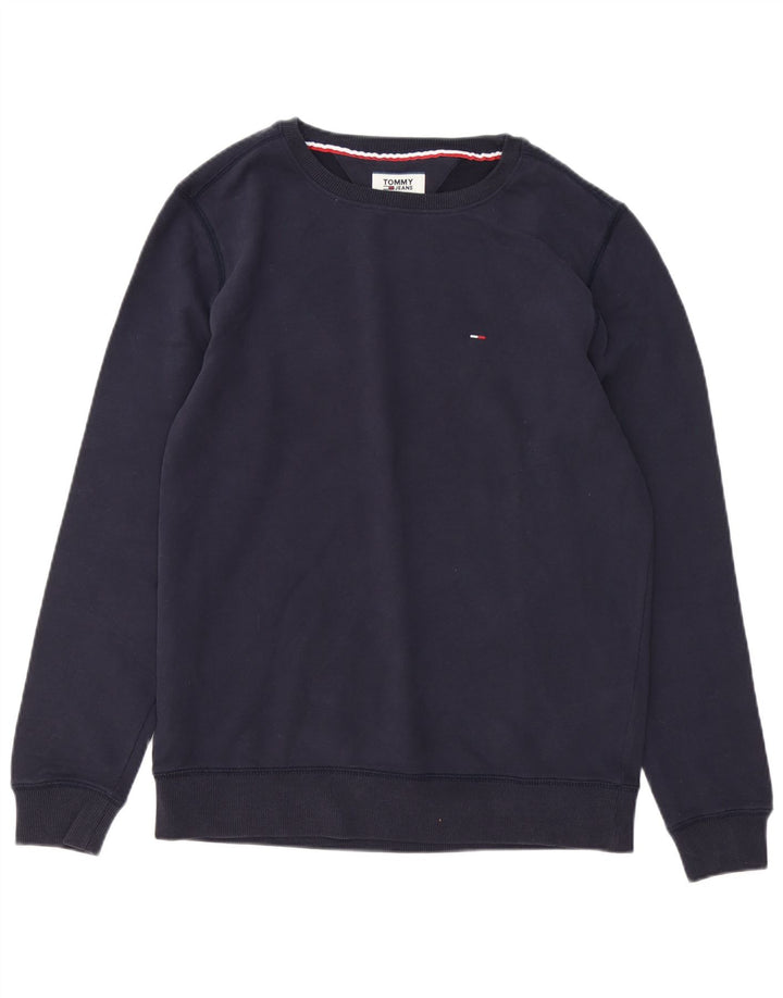 Hanorac pentru bărbați Tommy Hilfiger Pulover mare din bumbac bleumarin