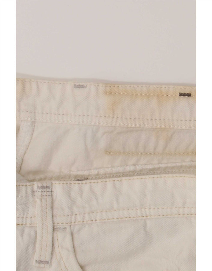 Pantaloni scurti din denim pentru femei G-Star W27 Small Bumbac alb