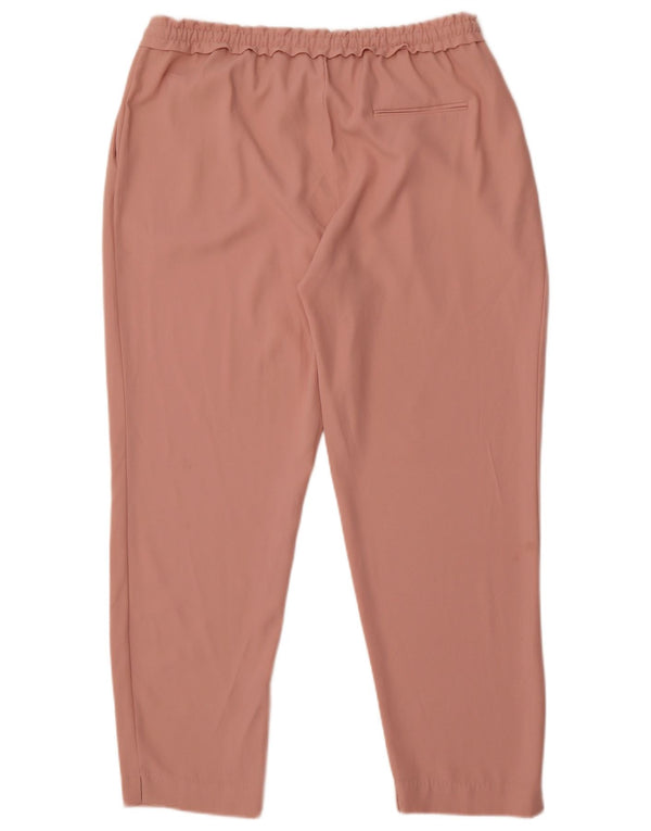 Pantaloni tăiați conici pentru femei cu talie înaltă Zara UK 18 XL W32 L27 roz