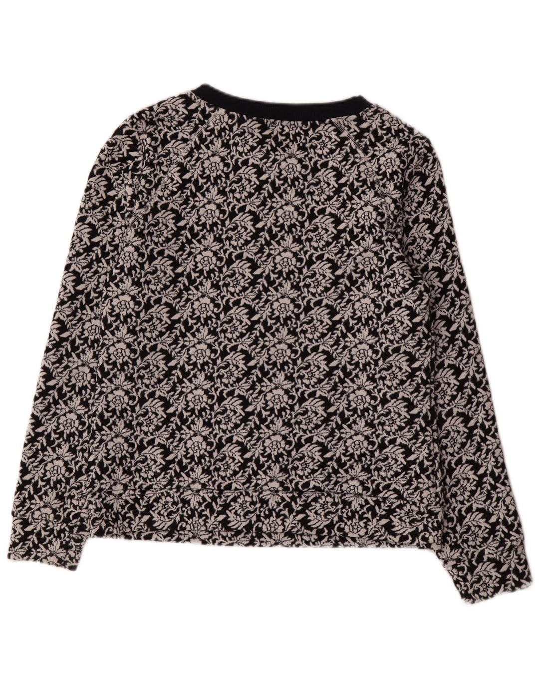 Hanorac pentru femei Ted Baker Pulover Mărimea 2 Mic Bumbac Floral Negru