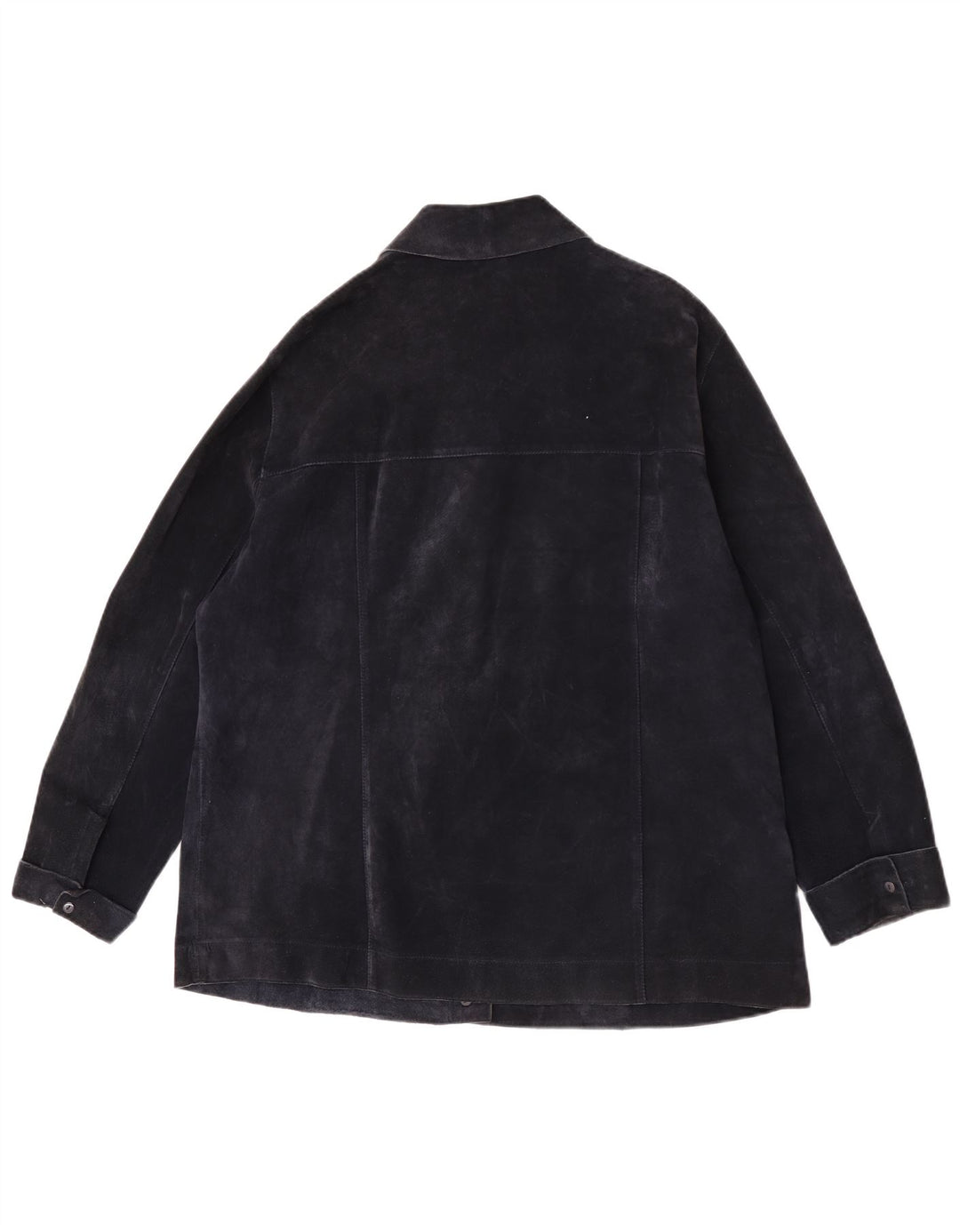 ELENA MIRO Jachetă de piele intoarsa pentru femei UK 18 XL, albastru bleumarin
