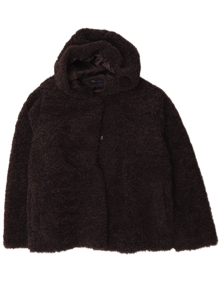 Jachetă fleece pentru femei Marks & Spencer, cu glugă, UK 22 3XL, bleumarin, poliester