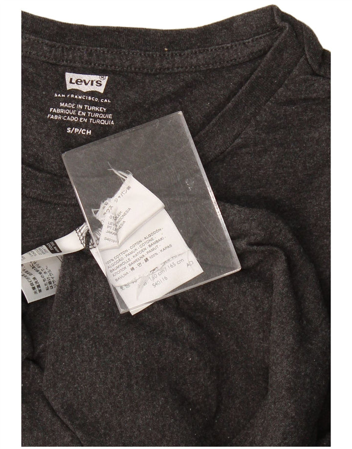 LEVI'S Mens Graphic T-Shirt Top Small Grey Cotton