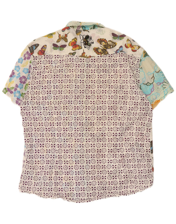 Cămașă Desigual pentru bărbați cu mânecă scurtă, slim fit, 2XL, multicoloră, mozaic