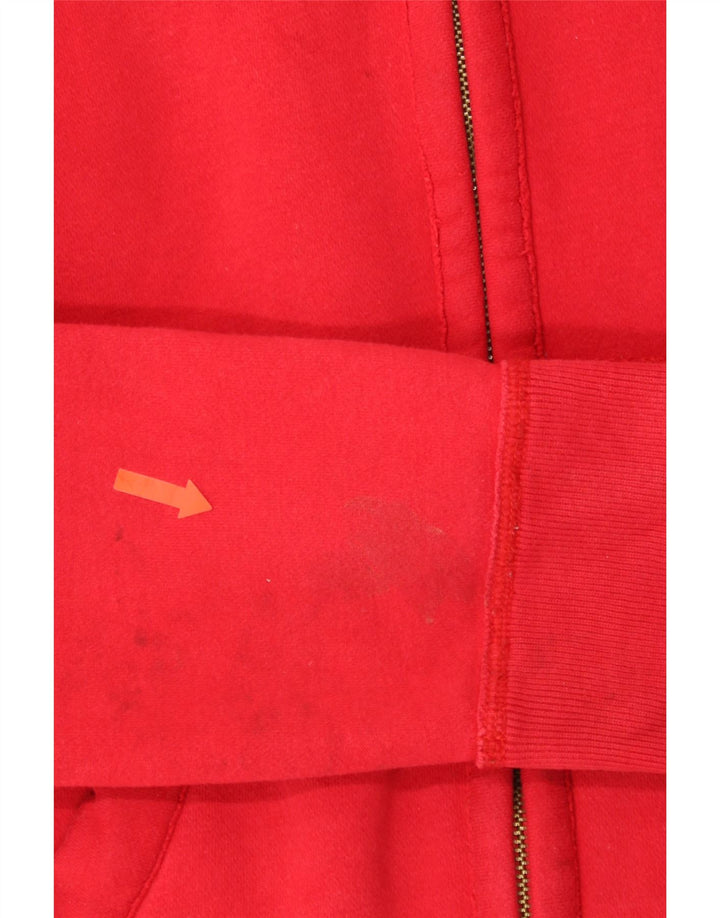 HOLLISTER Mens Graphic Zip Hoodie Sweater Small Red Vintage Hollister and Second-Hand Hollister from Messina Hembry 