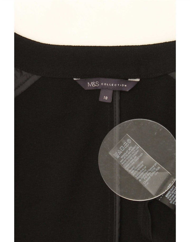 Vestă cu paragate pentru femei Marks & Spencer UK 18 XL Poliester negru