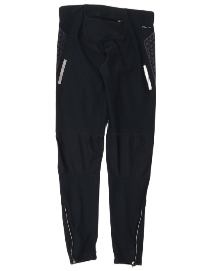 Leggings Nike Womens Dri Fit UK 12 Medium Bleumarin Geometric Poliester
