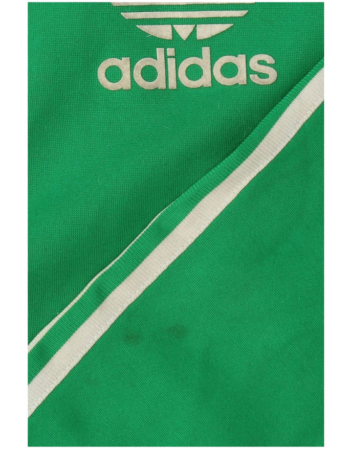 Pulover ADIDAS pentru bărbați, cu fermoar, bumbac verde XL