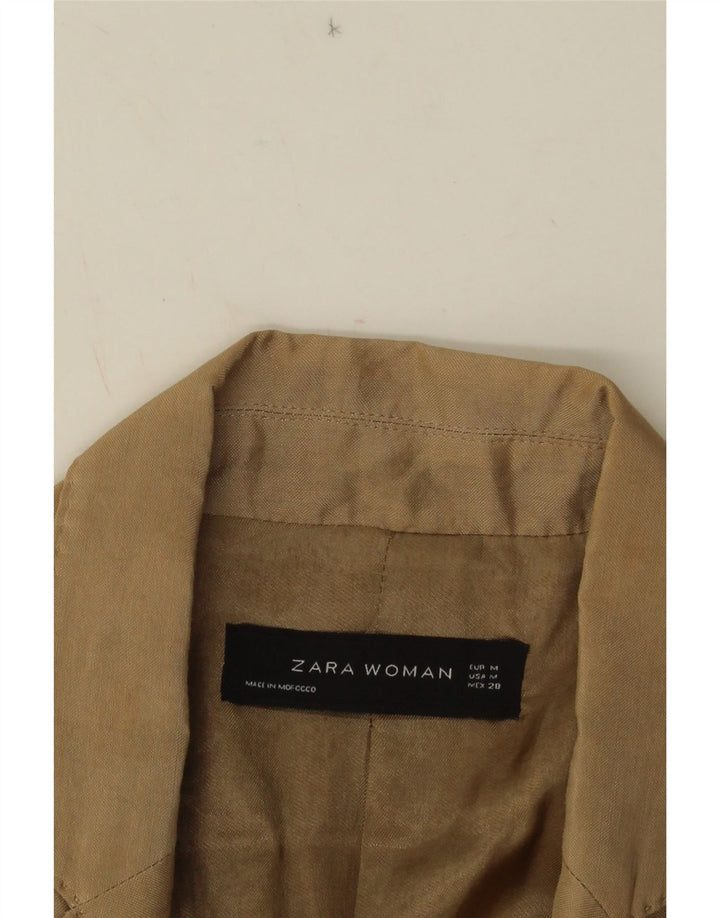 Blazer pentru femei Zara, cu 1 nasture, UK 12 Bej mediu