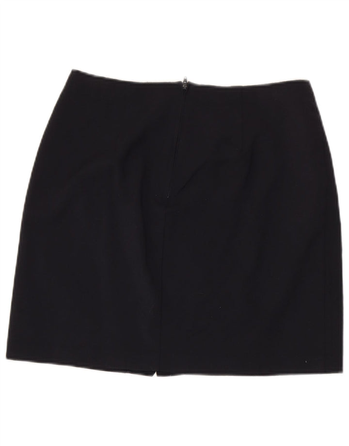 Fusta mini pentru femei Benetton IT 44 Medium W28 Lână virgină bleumarin